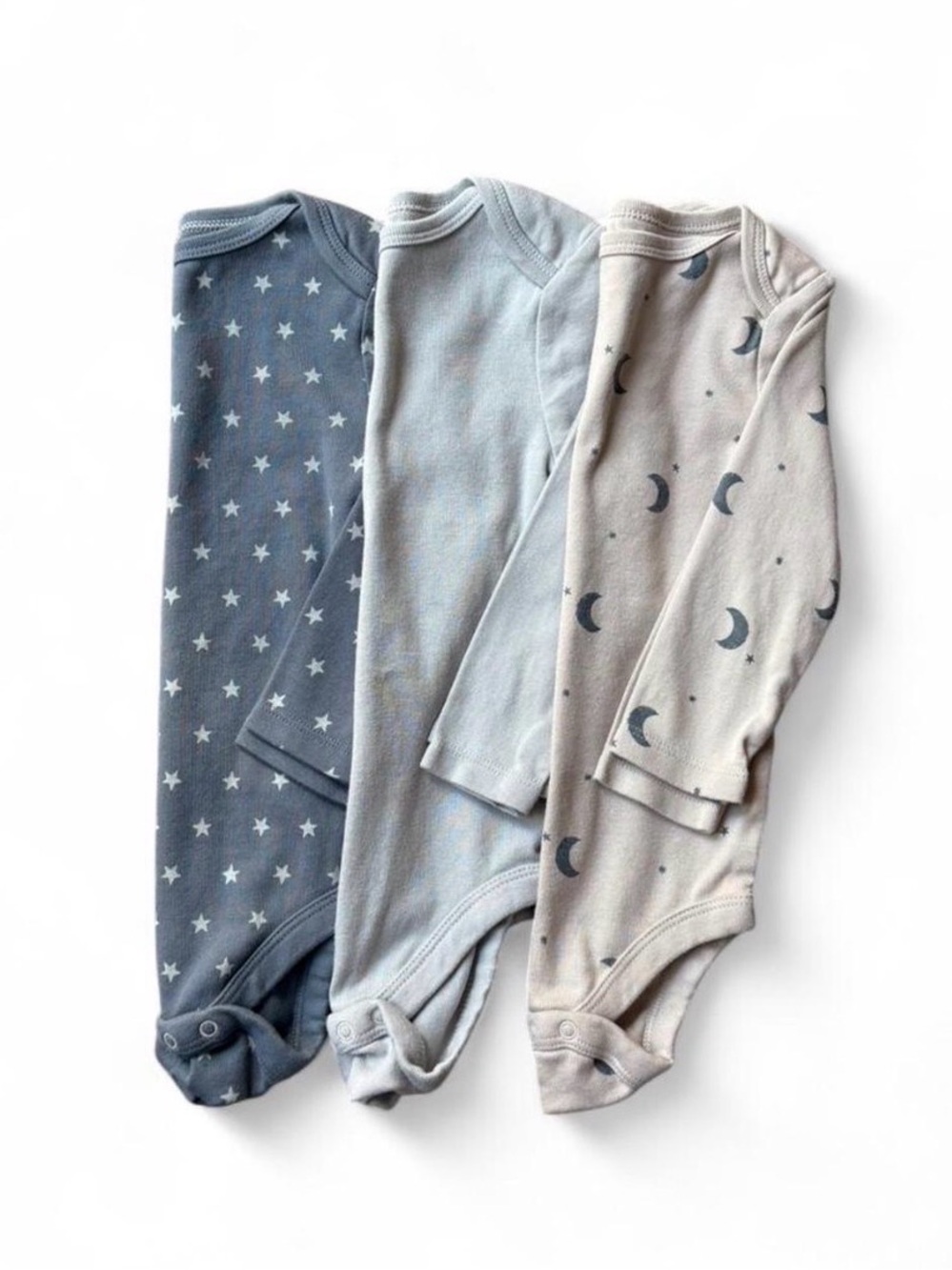 Cloud Island 3-Pack Long Sleeve Bodysuits